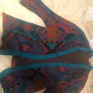 Vintage Graff Californiawear geo tribal cardigan